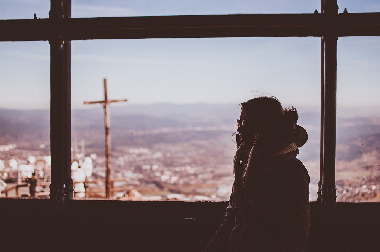 woman, mood, cross