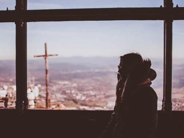 woman, mood, cross